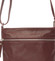 Dámska menšie tmavo hnedá kožená kabelka cez rameno - ItalY Slania