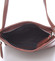 Dámska menšie tmavo hnedá kožená kabelka cez rameno - ItalY Slania