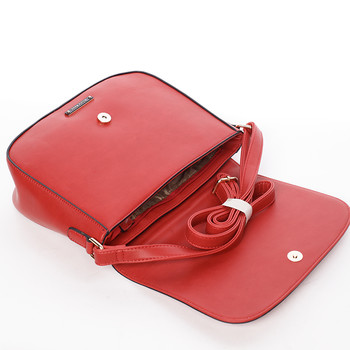 Elegantná crossbody kabelka červená - Silvia Rosa Valere