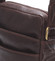 Módna pánska kožená taška na doklady cez plece hnedá - SendiDesign Lamar