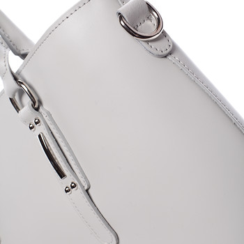 Dámska kožená kabelka sivá - ItalY Laci