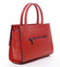Exkluzívna dámska kožená kabelka červená - ItalY Alita
