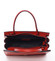 Exkluzívna dámska kožená kabelka červená - ItalY Alita