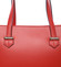 Módna dámska kožená kabelka červená - ItalY Rohais