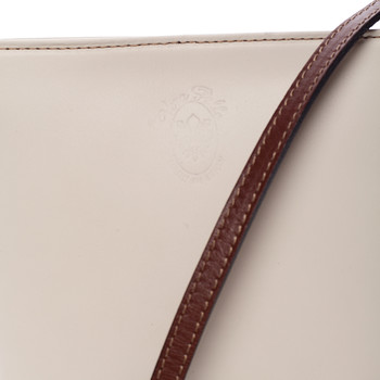 Hnedo béžová kožená crossbody kabelka ItalY Bryana