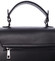 Exkluzívna dámska kožená kabelka čierna - ItalY Aubin