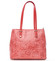 Exkluzívna dámska kožená kabelka červená - ItalY Logistilla