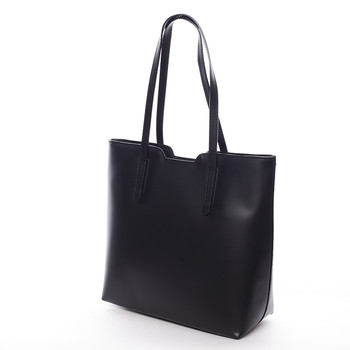 Elegantná dámska kožená kabelka čierna - ItalY Aimee