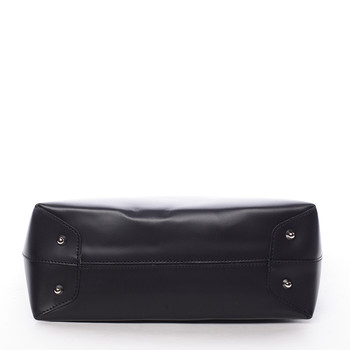 Elegantná dámska kožená kabelka čierna - ItalY Aimee