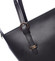 Trendy dámska kožená kabelka čierna - ItalY Damiane