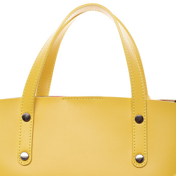 Dámska kožená kabelka žltá - ItalY Jordana
