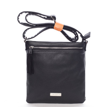 Moderná dámska crossbody kabelka čierna - David Jones azurínom zosieťovaného
