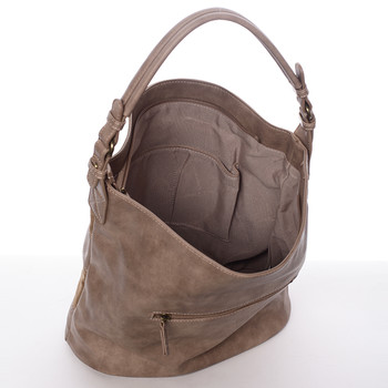 Módna dámska kabelka cez plece hnedá - David Jones loty