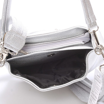 Dámska crossbody kabelka strieborná - Delami Fanetta