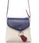 Dámska kožená crossbody kabelka béžovo-modro-červená - ItalY Saffie
