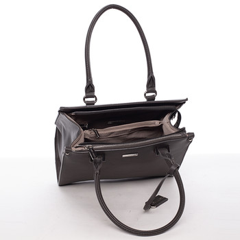 Luxusná dámska kabelka do ruky tmavosivá - David Jones Plum