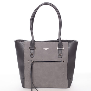 Luxusná dámska tmavosivá kabelka - David Jones Zams