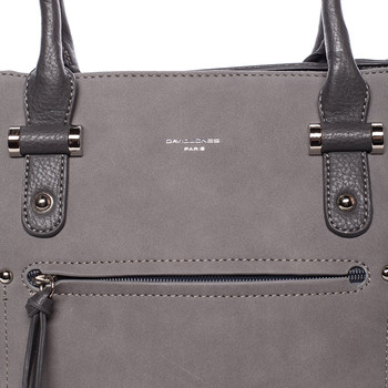 Luxusná dámska tmavosivá kabelka - David Jones Zams