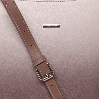 Elegantní dámská crossbody kabelka hnědá - David Jones Cién