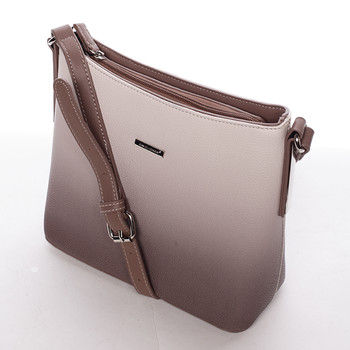 Elegantní dámská crossbody kabelka hnědá - David Jones Cién