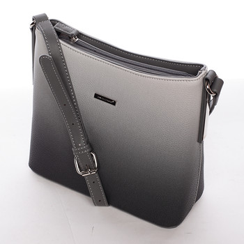 Elegantná dámska crossbody kabelka čierno šedá - David Jones Cién