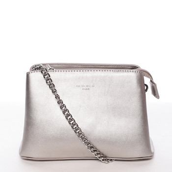 Dámska crossbody kabelka strieborná - David Jones Deppari