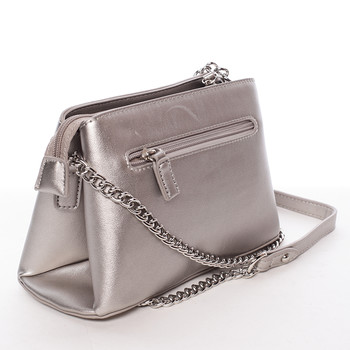 Dámska crossbody kabelka strieborná - David Jones Deppari