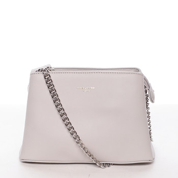 Dámska crossbody kabelka svetlo šedá - David Jones Deppari