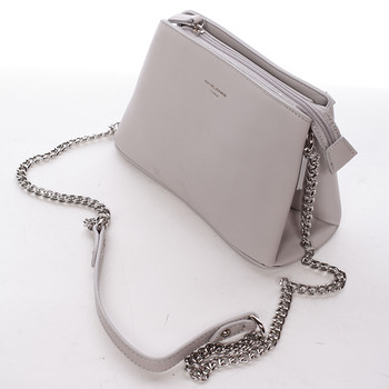 Dámska crossbody kabelka svetlo šedá - David Jones Deppari