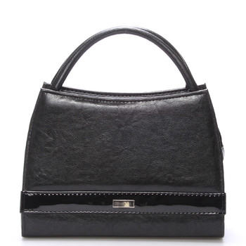 Čierna menšia kabelka do spoločnosti Royal Style s ornamentom S001