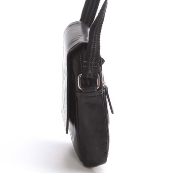 Pánska kožená taška na doklady čierna - WILD Connor