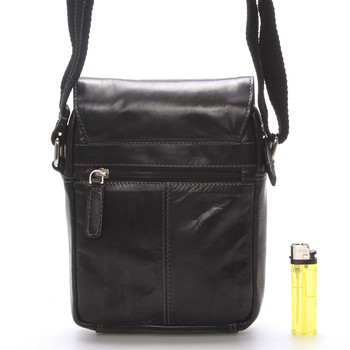 Pánska kožená taška na doklady čierna - WILD Connor