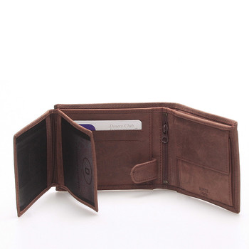 Pánska kožená peňaženka hnedá - Delami NoNuppi