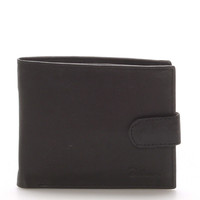 Pánska kožená čierna peňaženka - Delami 9371
