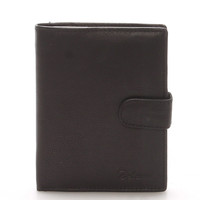 Pánska kožená čierna peňaženka - Delami 8703