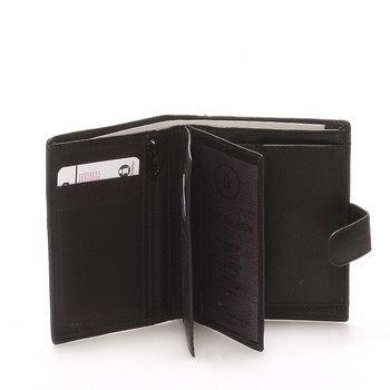 Pánska kožená čierna peňaženka - Delami 8703