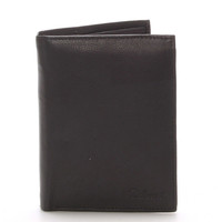 Pánska kožená čierna peňaženka - Delami 8229