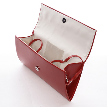Veľká dámska listová kabelka červená matná - Delami Dallas