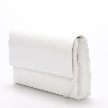 Štýlová dámska listová kabelka biela matná - Delami Boston