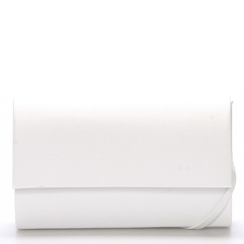 Štýlová dámska listová kabelka biela lesklá - Delami Boston