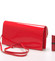 Originálna dámska listová kabelka červená lesklá - Delami Phoenix