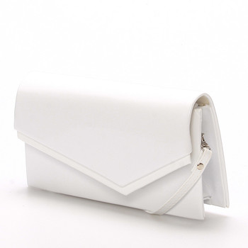 Originálna dámska listová kabelka biela lesklá - Delami Phoenix