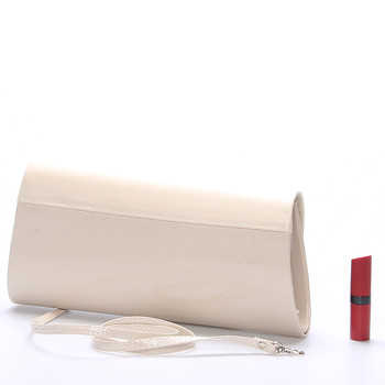 Luxusná veľká dámska listová kabelka béžová lesklá - Delami Chicago