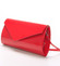 Štýlová dámska listová kabelka červená lesklá - Delami Charlotte