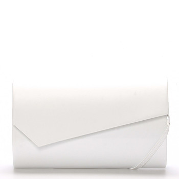 Veľká štýlová dámska listová kabelka biela lesklá - Delami Charlien