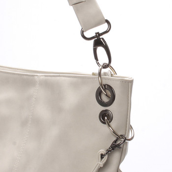 Luxusná dámska crossbody kabelka sivá - Carine Mesa