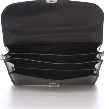 Pánska kožená aktovka čierna - ItalY K16