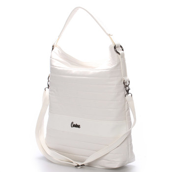 Veľká elegantná crossbody kabelka biela - Carine Elgin