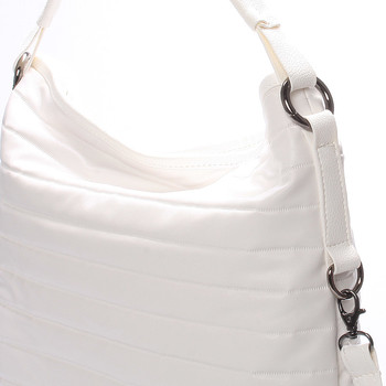 Veľká elegantná crossbody kabelka biela - Carine Elgin