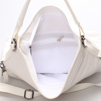 Veľká elegantná crossbody kabelka biela - Carine Elgin